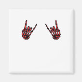 Skeleton Hand Heart Roll & Red Classic Magnet (Vorne)