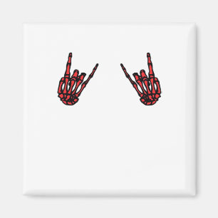 Skeleton Hand Heart Roll & Red Classic Magnet