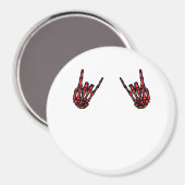 Skeleton Hand Heart Roll & Red Classic Magnet (Vorderseite/Rückseite)