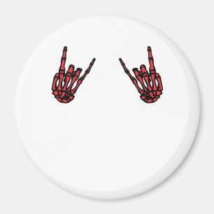 Skeleton Hand Heart Roll & Red Classic Magnet