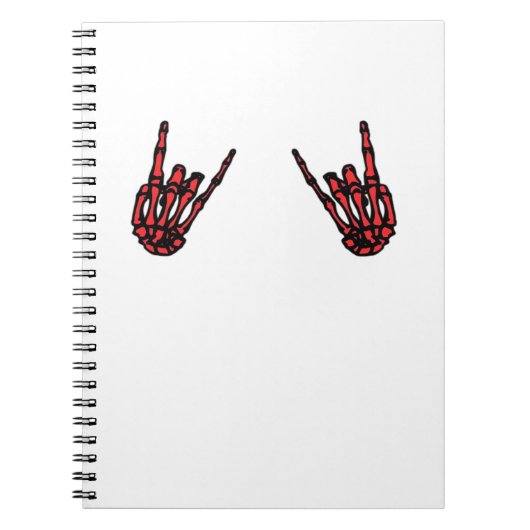 Skeleton Hand Heart Roll & Red Classic Notizblock (Vorderseite)
