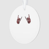 Skeleton Hand Heart Roll & Red Classic Ornament (Vorderseite)