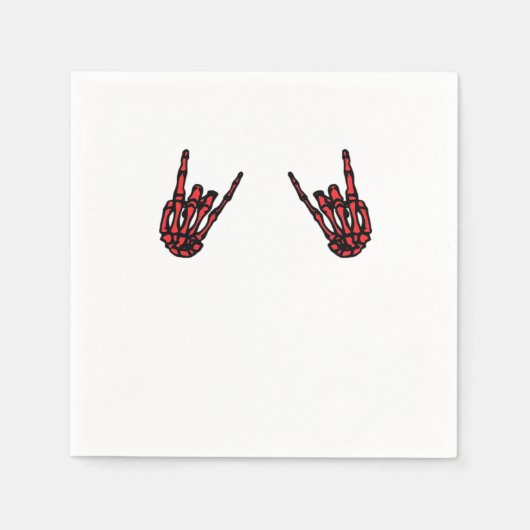 Skeleton Hand Heart Roll & Red Classic Serviette (Vorderseite)