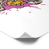 Skeleton Hand Heart Show Classic Poster (Ecke)