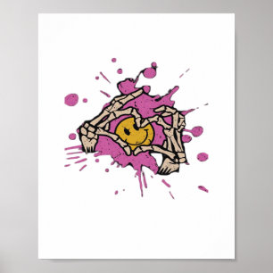 Skeleton Hand Heart Show Classic Poster