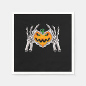 Skeleton Hand Heart Sign Bone Kostüm Serviette (Vorderseite)