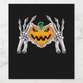 Skeleton Hand Heart Sign Bone Kostüm Weinetikett (Einzelnes Label)