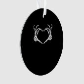 Skeleton Hand Heart Sign Costume Funny Halloween Ornament (Vorderseite)