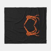 Skeleton Hand Heart Sign Costume Halloween Design Fleecedecke (Vorderseite (Horizontal))