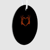 Skeleton Hand Heart Sign Costume Halloween Design Ornament (Vorderseite)
