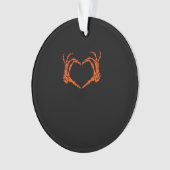 Skeleton Hand Heart Sign Costume Halloween Design Ornament (Vorderseite)