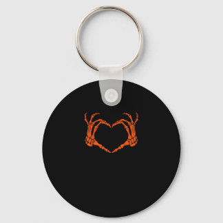 Skeleton Hand Heart Sign Costume Halloween Design Schlüsselanhänger
