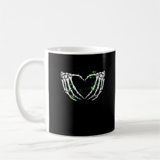 Skeleton Hand Heart Sign Costume Halloween Kaffeetasse