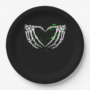 Skeleton Hand Heart Sign Costume Halloween Pappteller