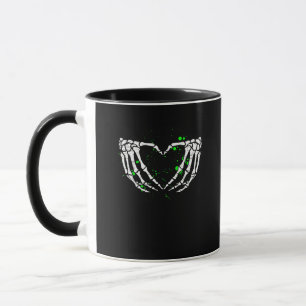 Skeleton Hand Heart Sign Costume Halloween Tasse