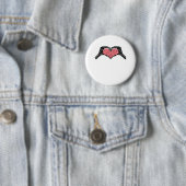 Skeleton Hand Heart Sign Valentinstag Classic Button (Beispiel)