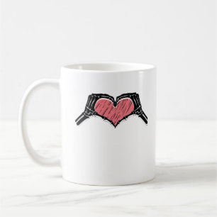 Skeleton Hand Heart Sign Valentinstag Classic Kaffeetasse