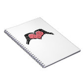 Skeleton Hand Heart Sign Valentinstag Classic Notizblock (Rechte Seite)