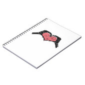 Skeleton Hand Heart Sign Valentinstag Classic Notizblock (Linke Seite)