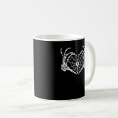 Skeleton Hand Heart Spiderweb Halloween Cobweb Par Kaffeetasse (VorderseiteRechts)