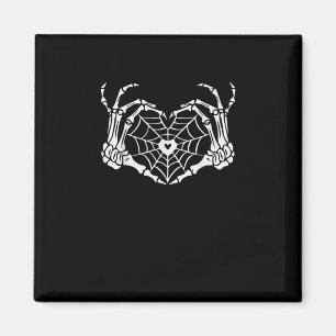 Skeleton Hand Heart Spiderweb Halloween Cobweb Par Magnet