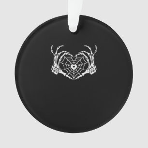 Skeleton Hand Heart Spiderweb Halloween Cobweb Par Ornament