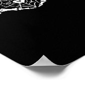 Skeleton Hand Heart Spiderweb Halloween Cobweb Par Poster (Ecke)