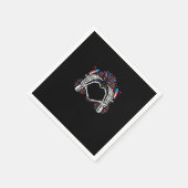 Skeleton Hand Heart USA Patriotic American Serviette (Ecke)
