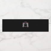 Skeleton Hand Heart USA Patriotic American Wasserflaschenetikett (Einzelnes Label)