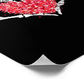 Skeleton Hand Heart Valentinstag Funny Bones Lov Poster (Ecke)