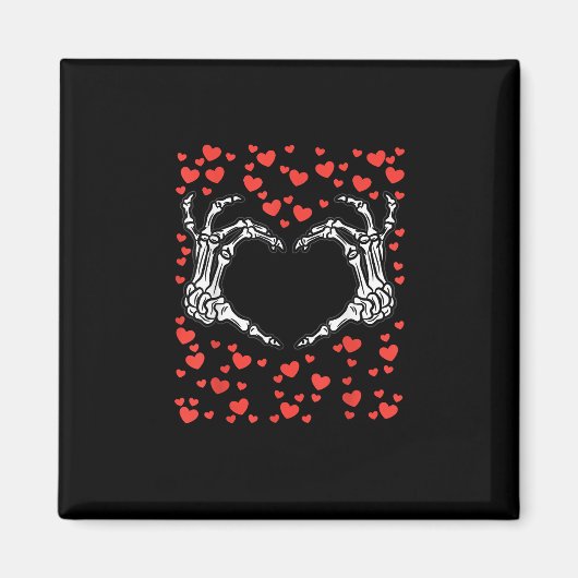 Skeleton Hand Heart Valentinstag Funny Classic Magnet (Vorne)