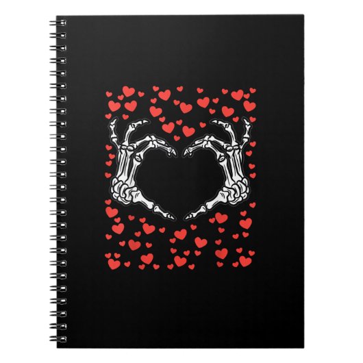 Skeleton Hand Heart Valentinstag Funny Classic Notizblock (Vorderseite)
