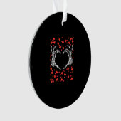 Skeleton Hand Heart Valentinstag Funny Classic Ornament (Vorderseite)