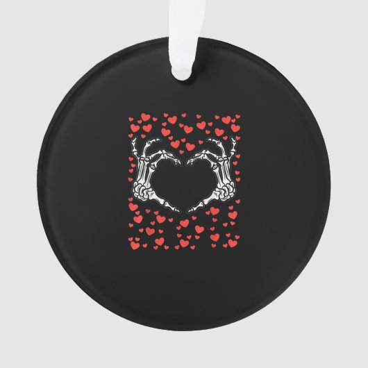 Skeleton Hand Heart Valentinstag Funny Classic Ornament (Vorderseite)