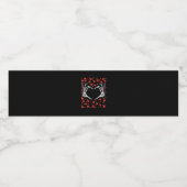 Skeleton Hand Heart Valentinstag Funny Classic Wasserflaschenetikett (Einzelnes Label)