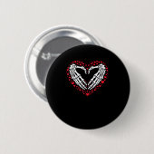 Skeleton Hand Heart Valentinstag Funny Couple Cu Button (Vorne & Hinten)