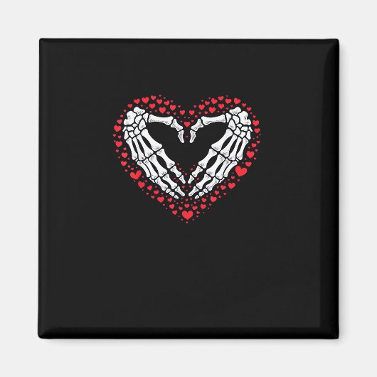 Skeleton Hand Heart Valentinstag Funny Couple Cu Magnet (Vorne)