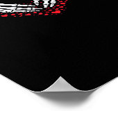 Skeleton Hand Heart Valentinstag Funny Couple Cu Poster (Ecke)
