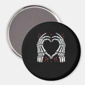 Skeleton Hand Heart Valentinstag Funny Couple Magnet (Vorderseite/Rückseite)