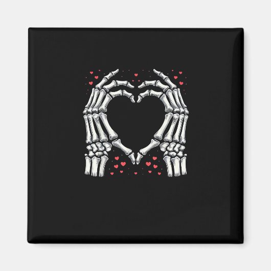 Skeleton Hand Heart Valentinstag Funny Couple Magnet (Vorne)