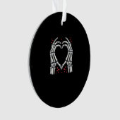 Skeleton Hand Heart Valentinstag Funny Couple Ornament (Vorderseite)