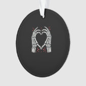 Skeleton Hand Heart Valentinstag Funny Couple Ornament (Vorderseite)