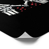 Skeleton Hand Heart Valentinstag Funny Couple Poster (Ecke)