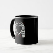 Skeleton Hand Heart Valentinstag Funny Couple Tasse (Vorderseite Links)