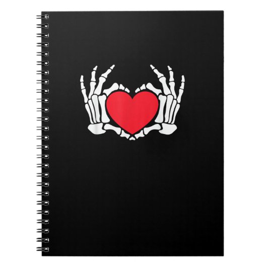 Skeleton Hand Heart Valentinstag Funny Meme Notizblock (Vorderseite)