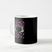 Skeleton Hand Heart Valentinstag Funny Viral Kaffeetasse (Vorderseite Links)