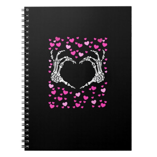 Skeleton Hand Heart Valentinstag Funny Viral Notizblock (Vorderseite)