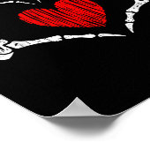 Skeleton Hand Heart Valentinstag Funny Women Kind Poster (Ecke)