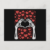 Skeleton Hand Heart Valentinstag Sonnenschein Lieb Postkarte (Vorderseite)