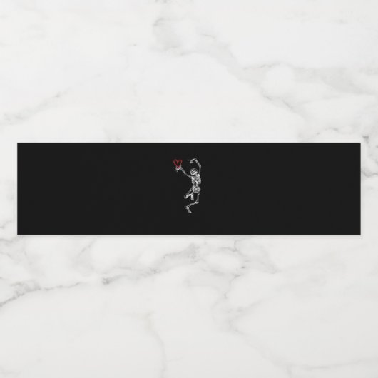 Skeleton Hand Heart Valentinstag Wasserflaschenetikett (Einzelnes Label)